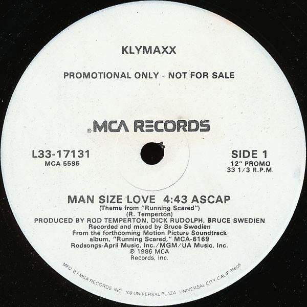 

12inch Record KLYMAXX - Man Size Love L3317131 MCA Records 1986 US Soul/Funk Used