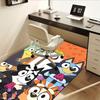 Cucciolo bluey Tappeto per Ufficio Morbido Poliestere Tappeto per Ingresso Lavabile Antiscivolo Lavabile in Lavatrice Interno C