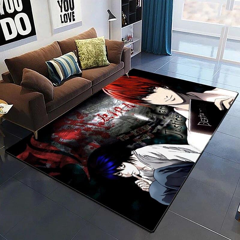 

Death Note Мультяшний Килим з HD-друком Побутовий Килим Дитяча Кімната Вітальня Крісло Приліжковий Сучасний Простий Килимок для Підлоги Каваї Килим 40cm x 60cm
