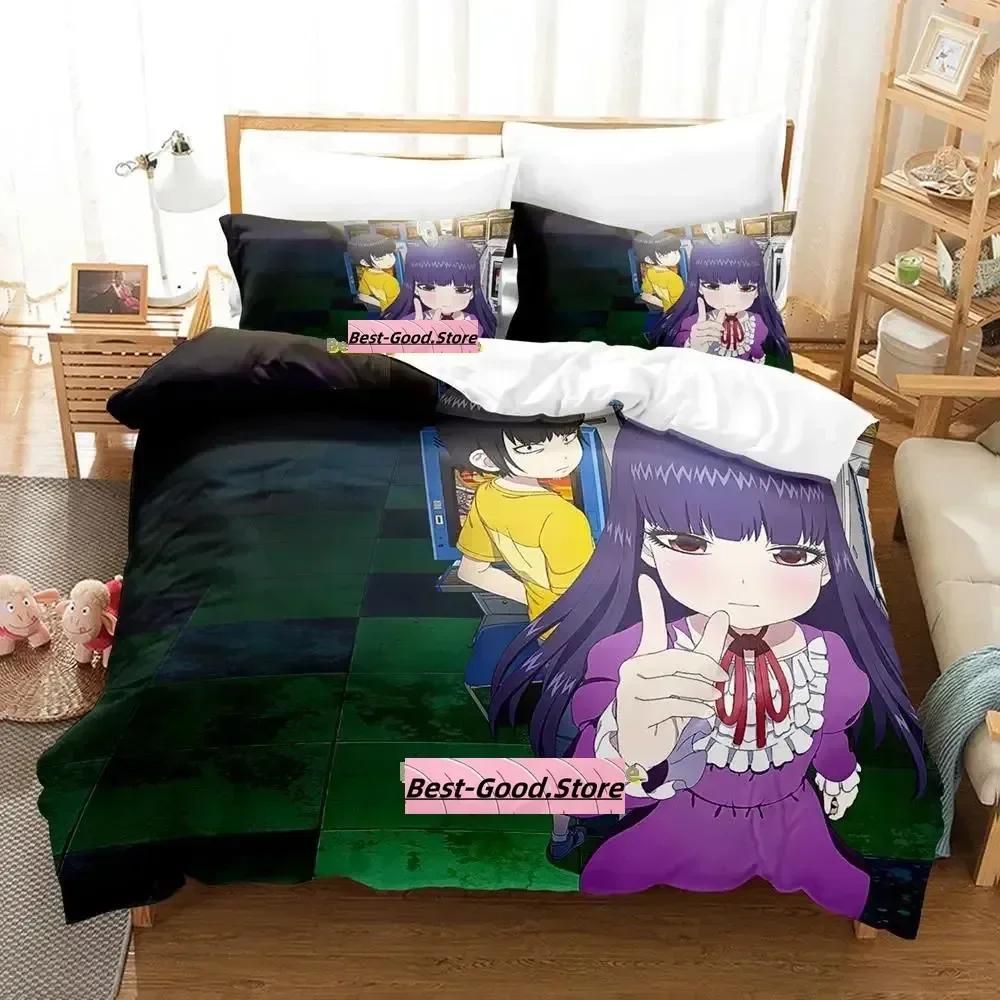 New Hi Score Girl Bedding Set Single Twin Full Queen King Size Bed Set Adult Kid Bedroom Duvetcover Sets Anime Parure De Lit Bed