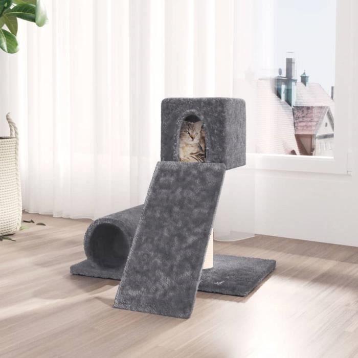 171608 vidaXL Cat Tree with Sisal Scratching Post Dark Grey 59 Cm