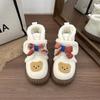 Women's Bow Thick Bottom Winter Lightweight Warm Anti Cold Padded Snow Boots Non-slip Wear Casual Sneakers Cotton Boots