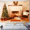 Santa Claus Christmas tree decoration printed pattern tapestry home living room bedroom decoration wall hanging tapestry
