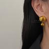 Retro Three-dimensional Geometric Stud Earrings, Exquisite Mirror Polished Earrings, Niche Design, Literary and Commuting Daily High-end Earrings