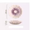 Relief Purple Floral Ceramic Plate Dessert Plate Pasta Dish Soup Bowl Salad Bowl Snack Bowl Molecular Cuisine Creative Tableware