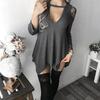 Elegant Summer Women Casual Solid Bare-shoulder Irregular Deep-v Dress In Multiple Colors
