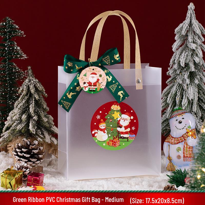 Christmas Eve Apple Candy Souvenir Handbag - Creative Transparent Gift Bag