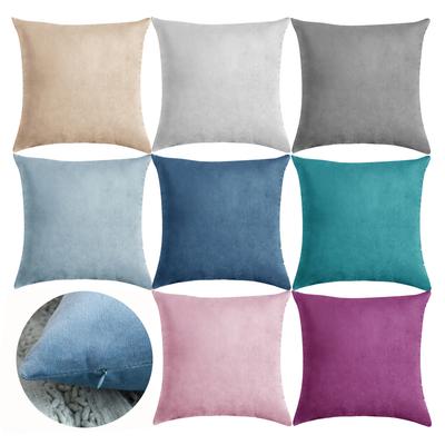 1 Piece Velvet Soft Plain Color Decorative Square Pillowcase Cushion Cover for Sofa Bedroom Car Living Room 18" X 18" (45cm)