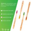 Bambusové biologicky odbouratelné barevné zubní kartáčky s měkkými štětinami (4 věci), Bambusový zubní kartáček Soft Bistles Multicolor, Terrabrush