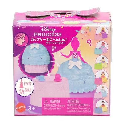 Mattel Disney Prinzessin Cupcake Teeparty Puppenhaus Rollenspiel Mini-Puppe Überraschungspackung für Alter 3 und Mehrfarbige Verwandlung! Anziehen,