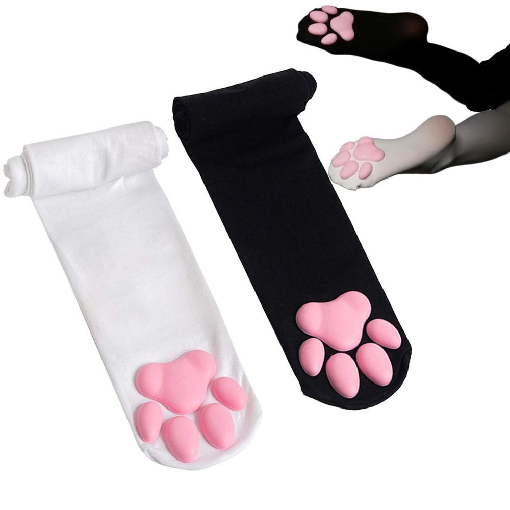 

Панчохи вище коліна 3D Cat Claws. Високі жіночі панчохи для дівчат і жінок тілесний