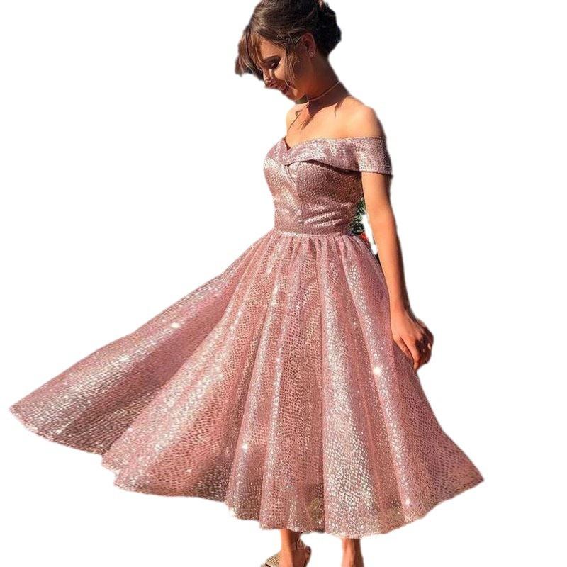 Frühling und Sommer neue europäische und amerikanische Damenbekleidung Bankett-Abendkleid sexy V-Ausschnitt figurbetontes kurzes Kleid, kurzer Rock