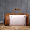 NZPJ Vintage Genuine Leather Men's Travel Bag Original Natural Cowhide Handbag Crazy Horse Leather Crossbody Bag Computer Bag