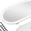 Car Sun Visor Mirror with LED Light Touch Switch HD Glass Universal Sun Shading Cosmetic Mirror White