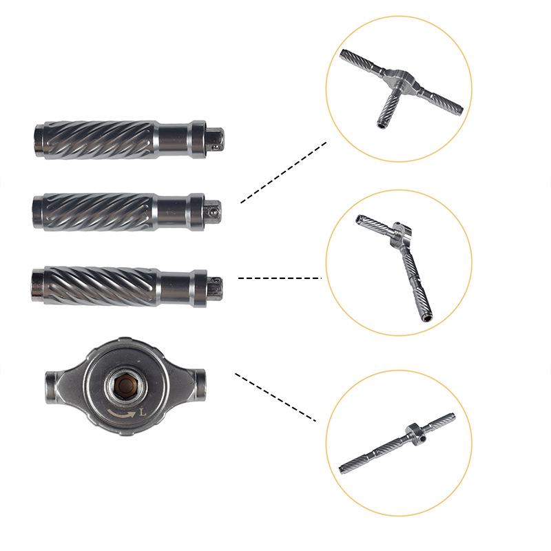 30-in-1 Multifunction S2 Steel Ratchet Screwdriver & Wrench Set