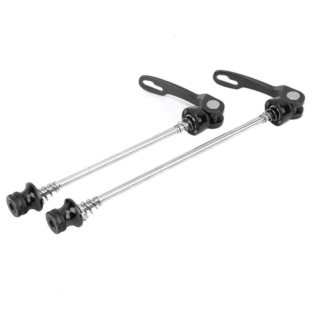 2Pcs Bicycle Wheel Hub Skewers Mountain Bike Road Bike Axle Quick Release Skewer LeverBlack