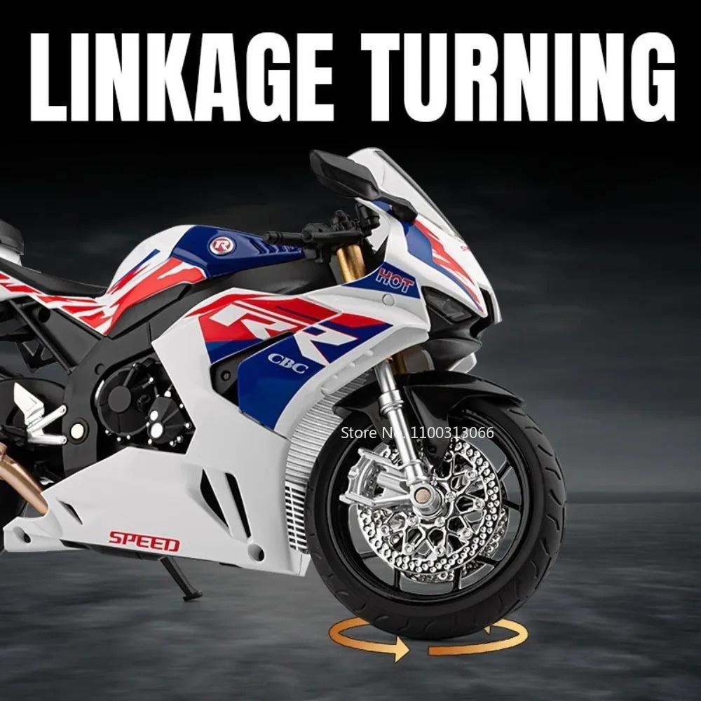 1:9 Scale Honda CBR1000 R1M Motorcycles Models Toys Metal Diecast Rubber Tires Shock Absorption Motorbikes for Home Decoration