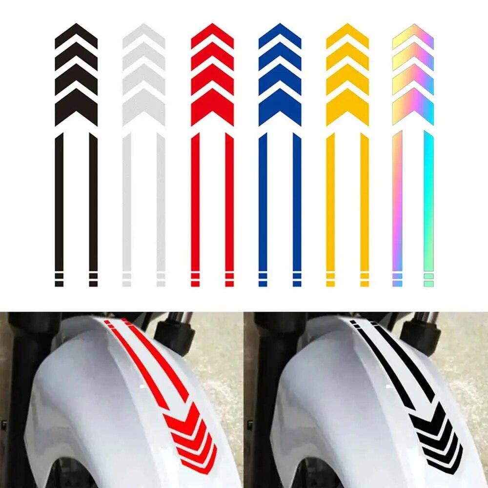 Pesonalized Motorcycle Mudguard Car Sticker Reflective Arrow Line Warning Sticker Electric Car Vinyl Decal Stickers Motorbike