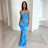 2024 Summer/Fall New European & American Style Women's Sexy Frill Stitch Split Dress