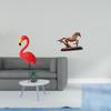 Bird Statue Figurine Yard Art Ornament Flamingo Garden Stake Sculpture for Holiday Spring Horse