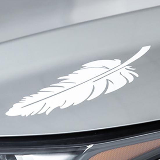 Feather Car Sticker Auto Body Bumper Scratch Coverage Waterproof PET Removable Self-adhesive Decoration Decal