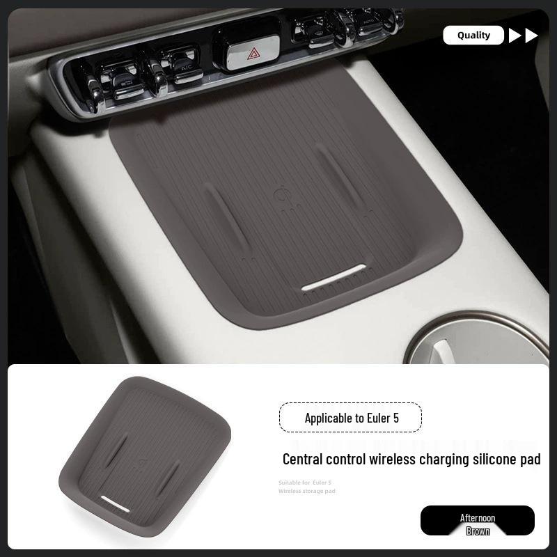 Compatible with 26 Models: ORA 5 Center Console Wireless Charger Silicone Mat - Anti-slip, Dustproof Phone Holder & Interior Accessory.