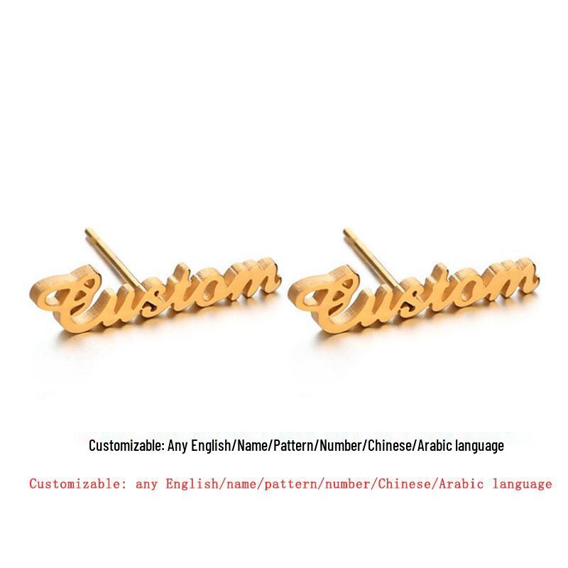 DIY personalizovaná súprava náhrdelníka a náramku z nehrdzavejúcej ocele s náušnicami