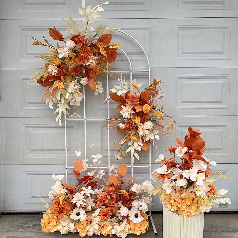 Complete Wedding & Banquet Artificial Flower Set: Ground Rows & Table Decor