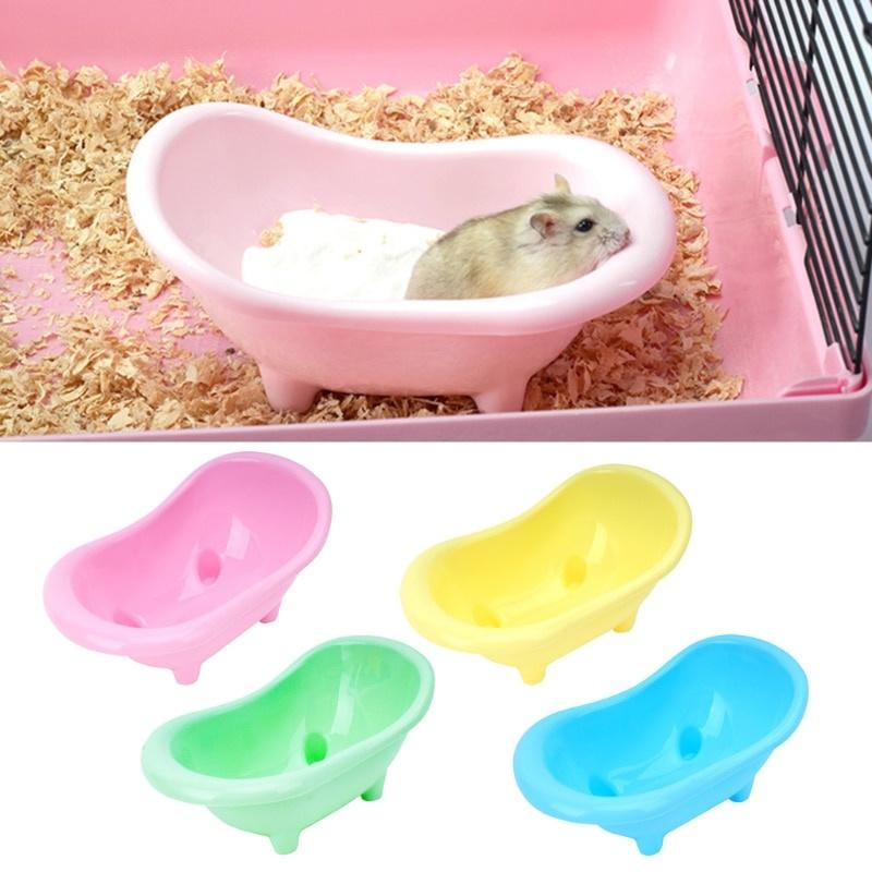 Haustier-Maus-Badewanne, Kunststoff-Badewanne, Hamster-Badespielzeug, kleines Haustier-Badezimmer, Haustier-Rattenkäfig-Zubehör