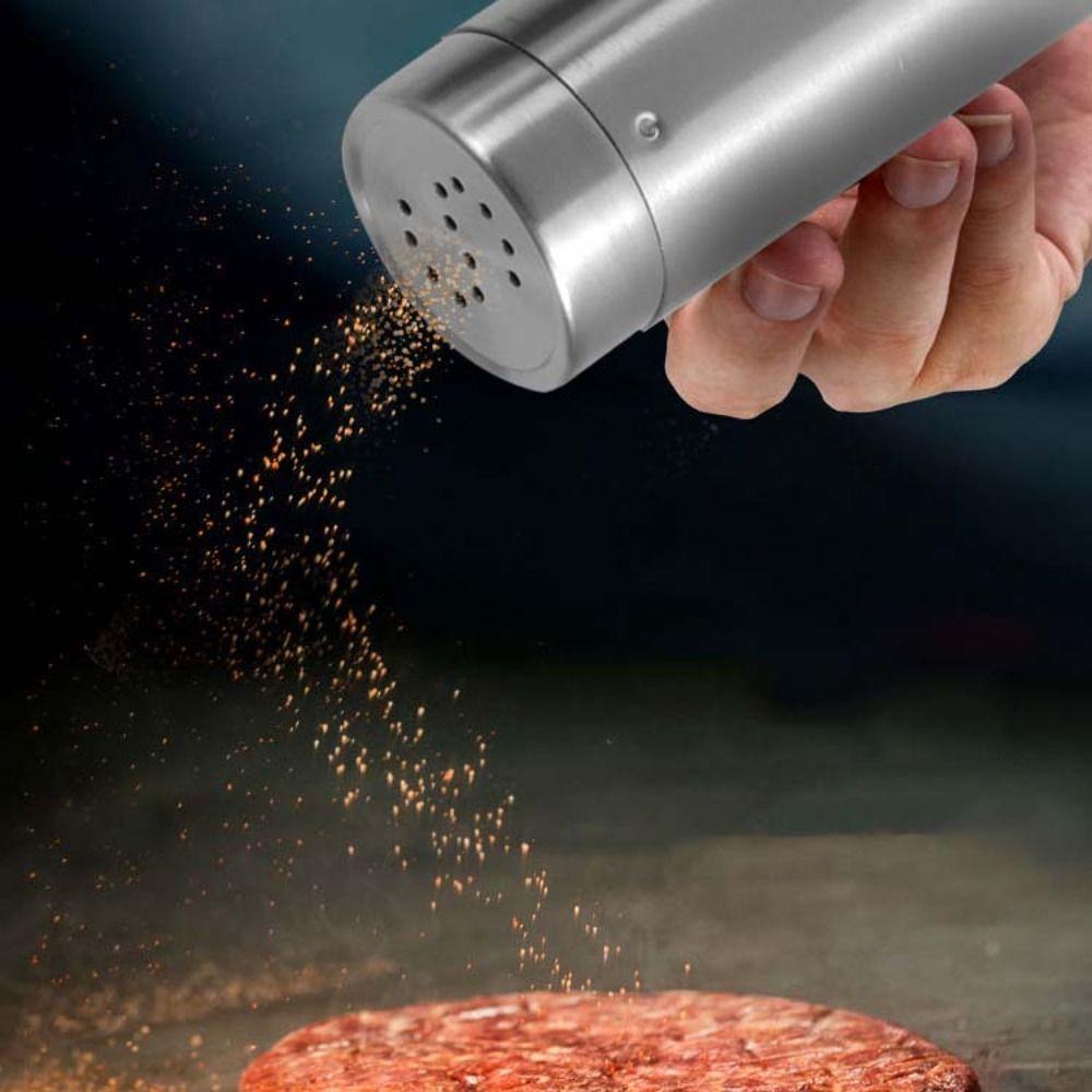 

2pcs SP Pattern Seasoning Bottle Stainless Steel Pepper Salt Dispenser Portable Spice Jar Table серебряный