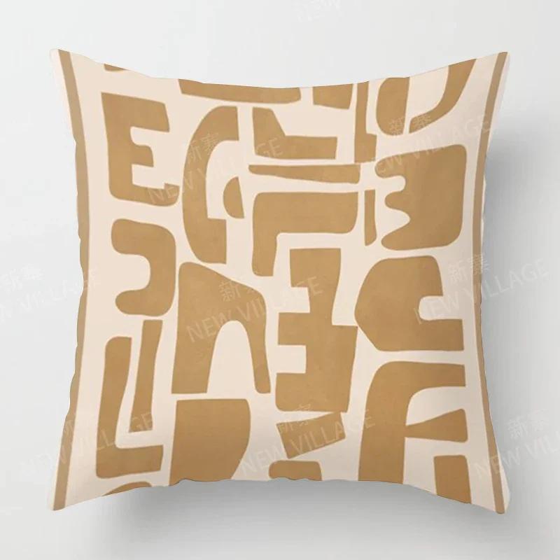 Nordic Fall Home Decor Autumn  Throw Pillow Cover Sofa Cushion Cover Velvet Modern   Morandi