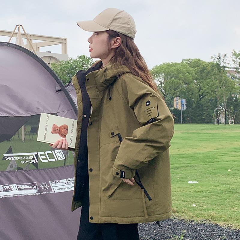 Down cotton-padded clothes women's winter jackets thickened couple tooling cotton-padded clothes short outdoor jacket cotton-padded jacket