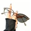 Stylish Retro Cat-Eye Photochromic Myopia Glasses High-Definition Anti-Blue Light Eyewear Minus Diopter Eyeglasses 0 To -4.0