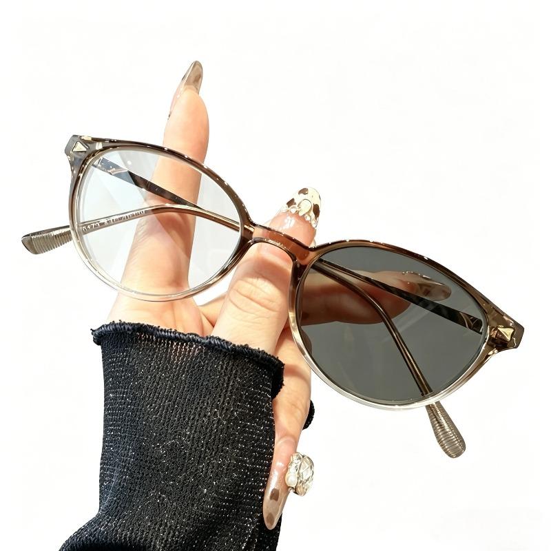 Stylish Retro Cat-Eye Photochromic Myopia Glasses High-Definition Anti-Blue Light Eyewear Minus Diopter Eyeglasses 0 To -4.0
