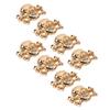 50 Sets Skull Rivets Gothic Style Beautiful Fashionable DIY Rivet Accessories for Making Shoes Belts Gold