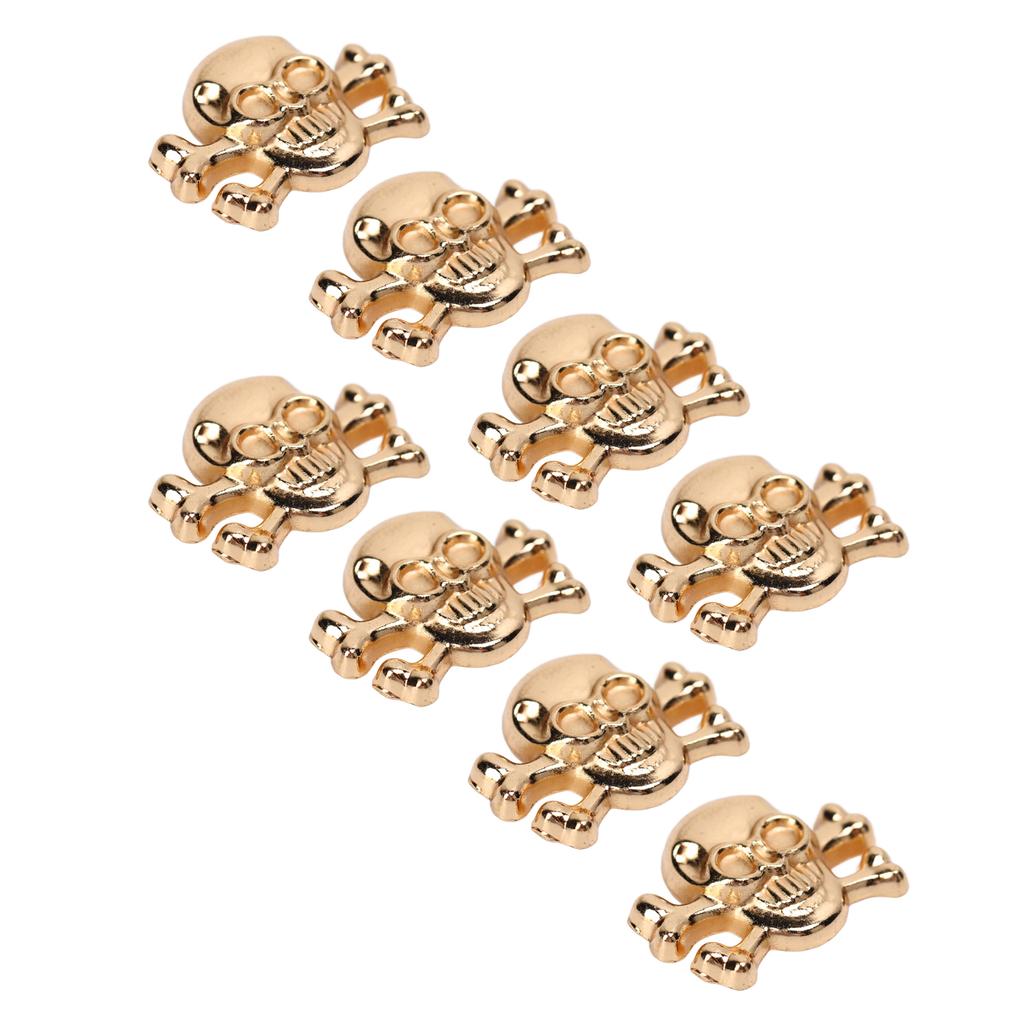 50 Sets Skull Rivets Gothic Style Beautiful Fashionable DIY Rivet Accessories for Making Shoes Belts Gold