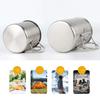 with Lid Camping Coffee Cup Stainless Steel Water Cup Outdoor Camping Mug  For Hiking Travelling