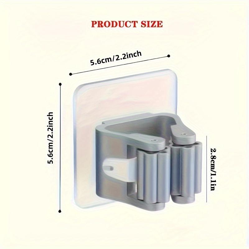 5pc Wall-Mounted Mop Organizer Holder,Durable Space-Saving Storage Rack for Sponges, Mops, and Brooms,Ideal for Bathroom