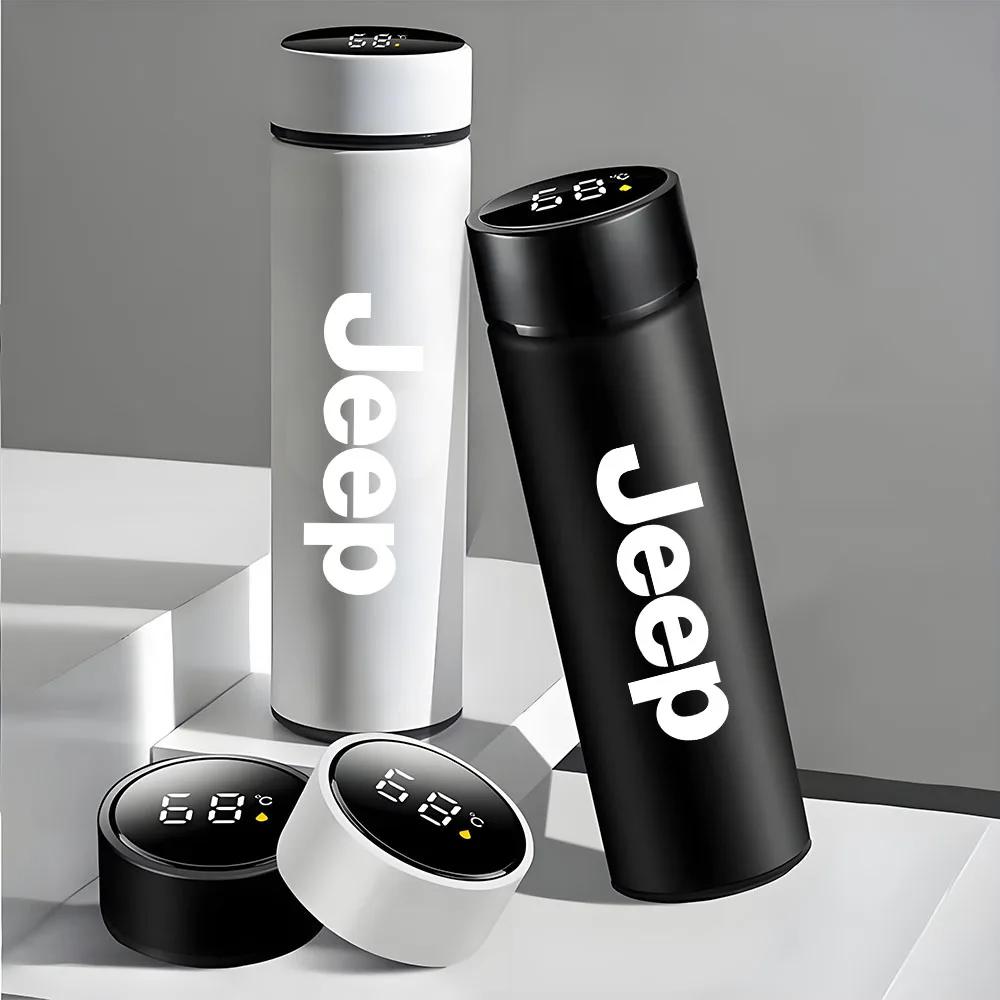 For Jeep Car Stainless Steel Insulated Cup Auto Folding Umbrella For Jeep Renegade Wagoneer Avenger Recon Wrangler JK Gladiat