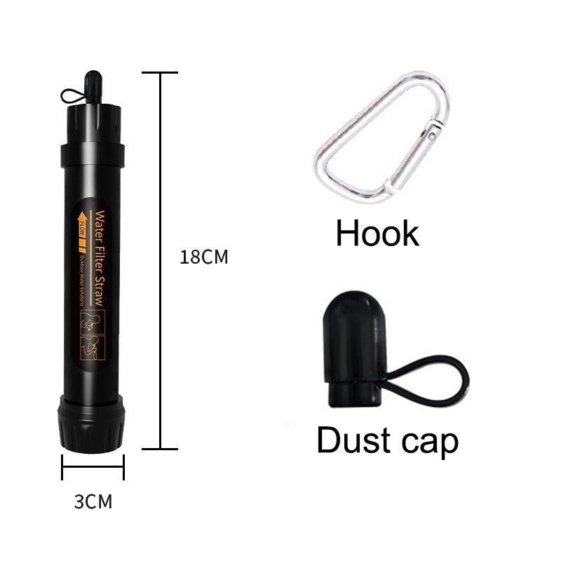 Portable Outdoor Water Filter Straw Water Filter For Survival Or Emergency Supplies Activated Carbon Fiber Sewage Processor