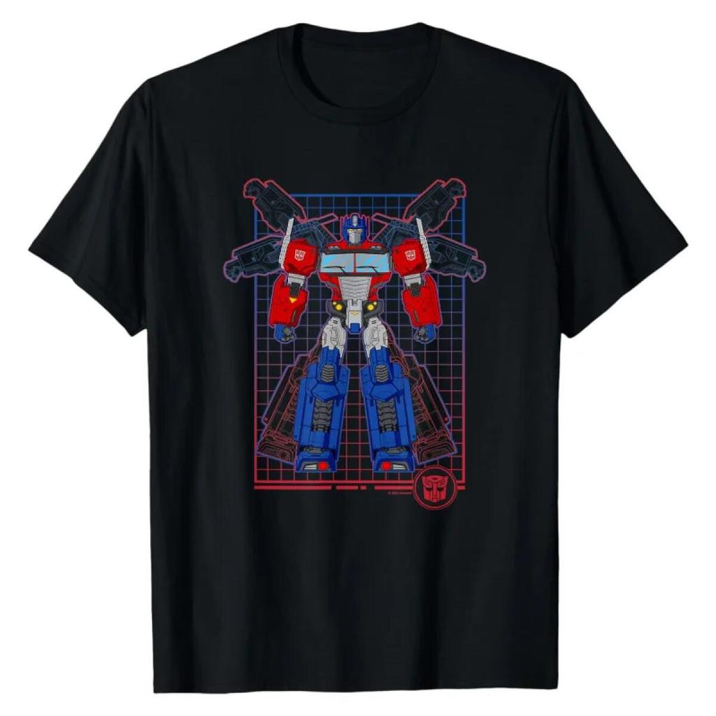 Transformers Optimus Prime Autobot Robot Graphic Print T Shirt 100 Cotton Crew Neck Oversized Casual Street Fashion Tops