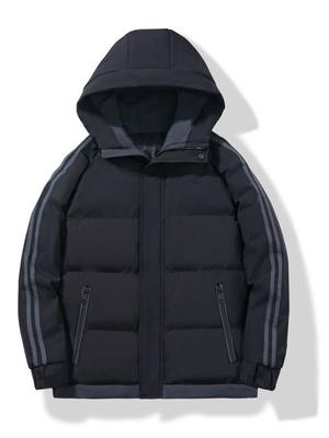 Winter Men's Large Size Cotton-padded Casual Cotton-padded Clothes Men's Thickened Bread Clothes Hooded Cotton-padded Jacket Men's
