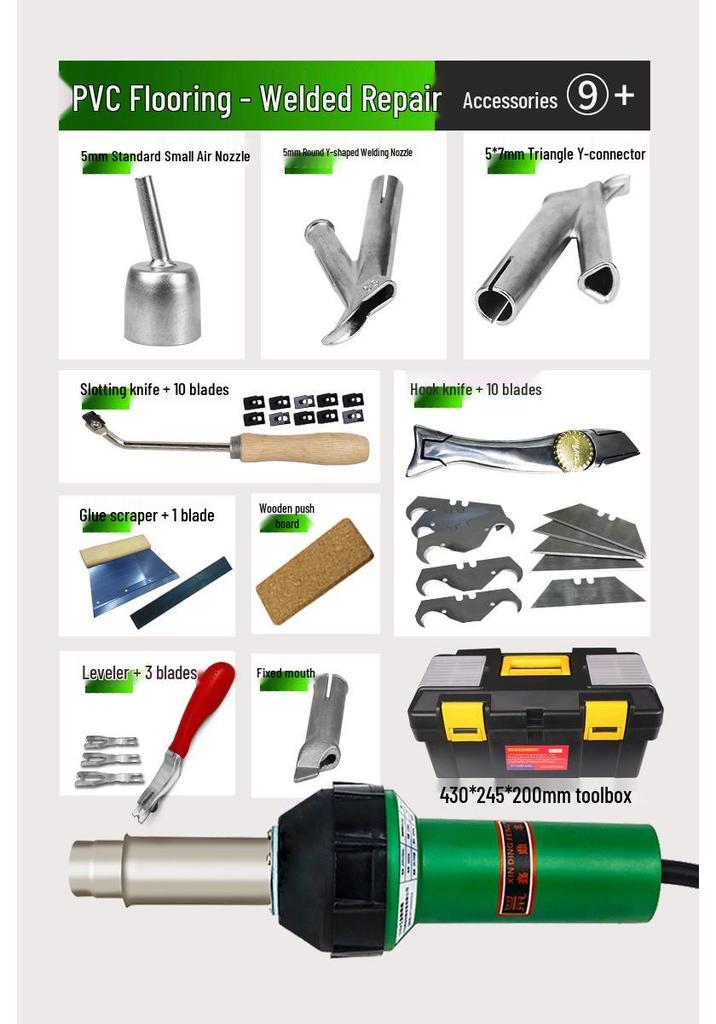 2000W High Power PVC & Plastic Welding Gun for Flooring, Film, and Sheet Applications