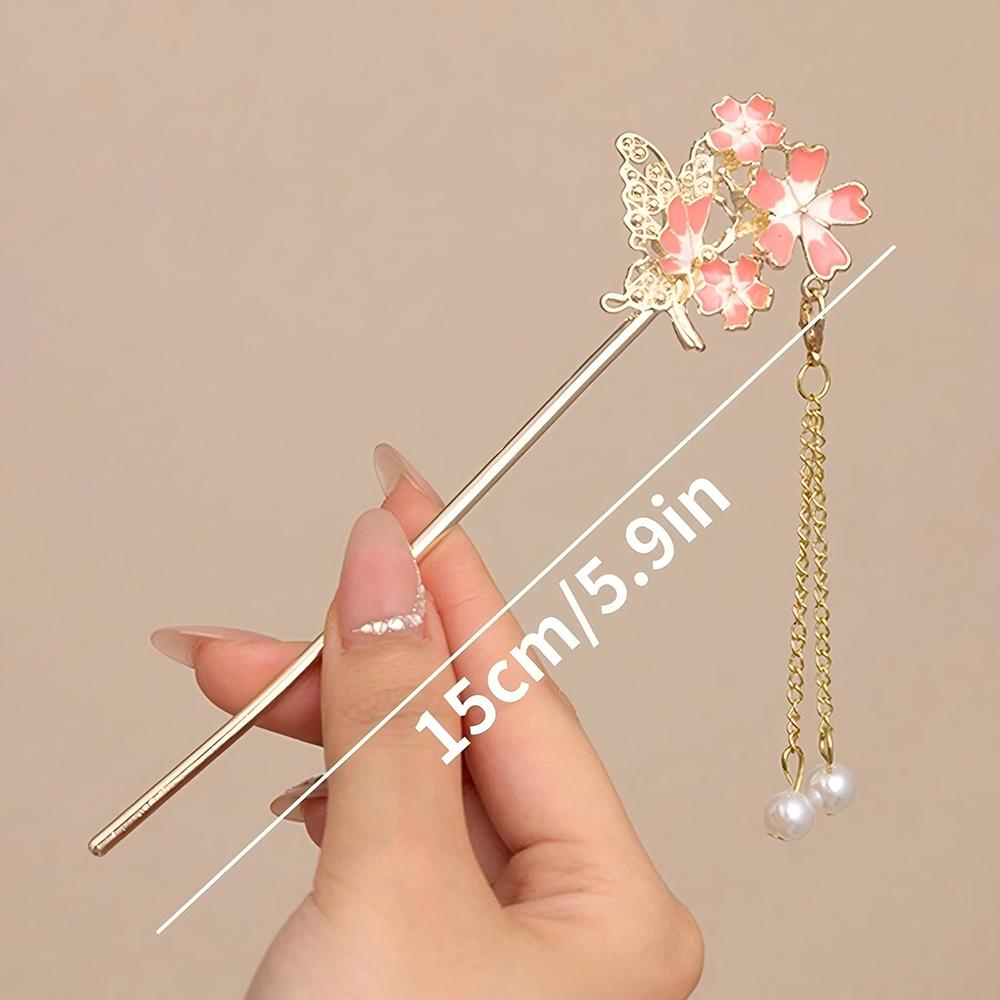 1pc of Chinese Style Pearl Tassel Hairpin Retro Hanfu Qipao Headwear High-end Feeling Updo Hair Hairpin Woman Hair Accessory