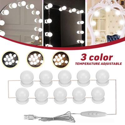 Ampoules LED pour Miroir de Maquillage USB Hollywood Miroir de Maquillage Lumineux Salle de Bain Coiffeuse Éclairage LED Dimmable Applique Murale