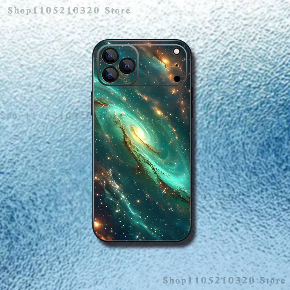 

Uniberso Milky Way Galaxy Phone Case For iPhone 17,16,15,14,13,12,11,Pro Max,XSX,,XR,SE,Mini,8,7,Soft Silicone Black Cover iPhone14Plus