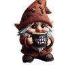 New three-dimensional coffee drinking time dwarf ornament home decoration desktop small ornament resin handicraft