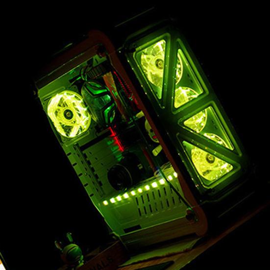 Cooling Fan Ultra Silent Anti-vibration 15 Lights Round Computer Cooling Fan for Computer