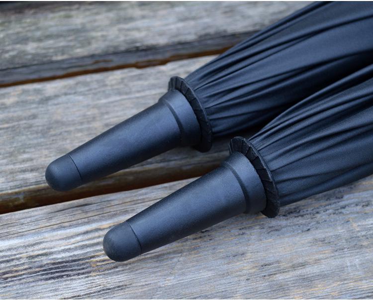 Men's Large Black Golf Umbrella with Long Handle – Customizable High-End Business Gift