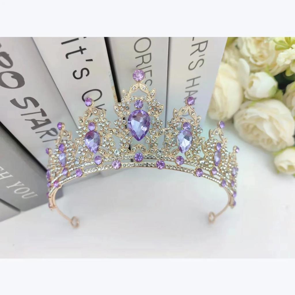 Dětská princeznovská koruna Křišťálová tiára Dívčí vlasové doplňky Špičková atmosféra Taneční vystoupení Narozeninový dárek Koruna